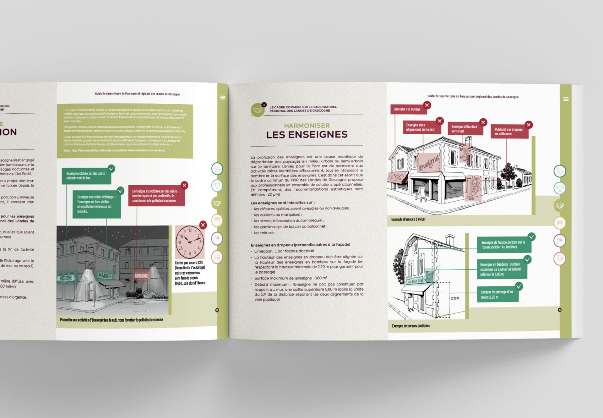 ©Markedia - Parc Naturel Régional des Landes de Gascogne - Conception graphique - Guide de signalétique